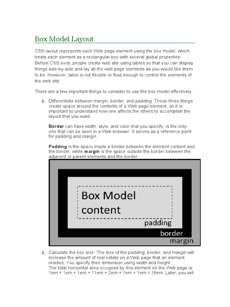 Box Model Layout | PDF | Page Layout | Cyberspace
