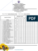 Oral Reading Assessment Report