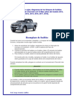 Chevrolet LUV D-Max Reles y Fusibles (años del modelo 2013, 2014, 2015, 2016, 2017, 2018).