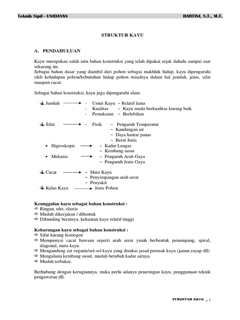 Sifat dan Struktur Kayu dalam Konstruksi | PDF | Teknologi & Rekayasa