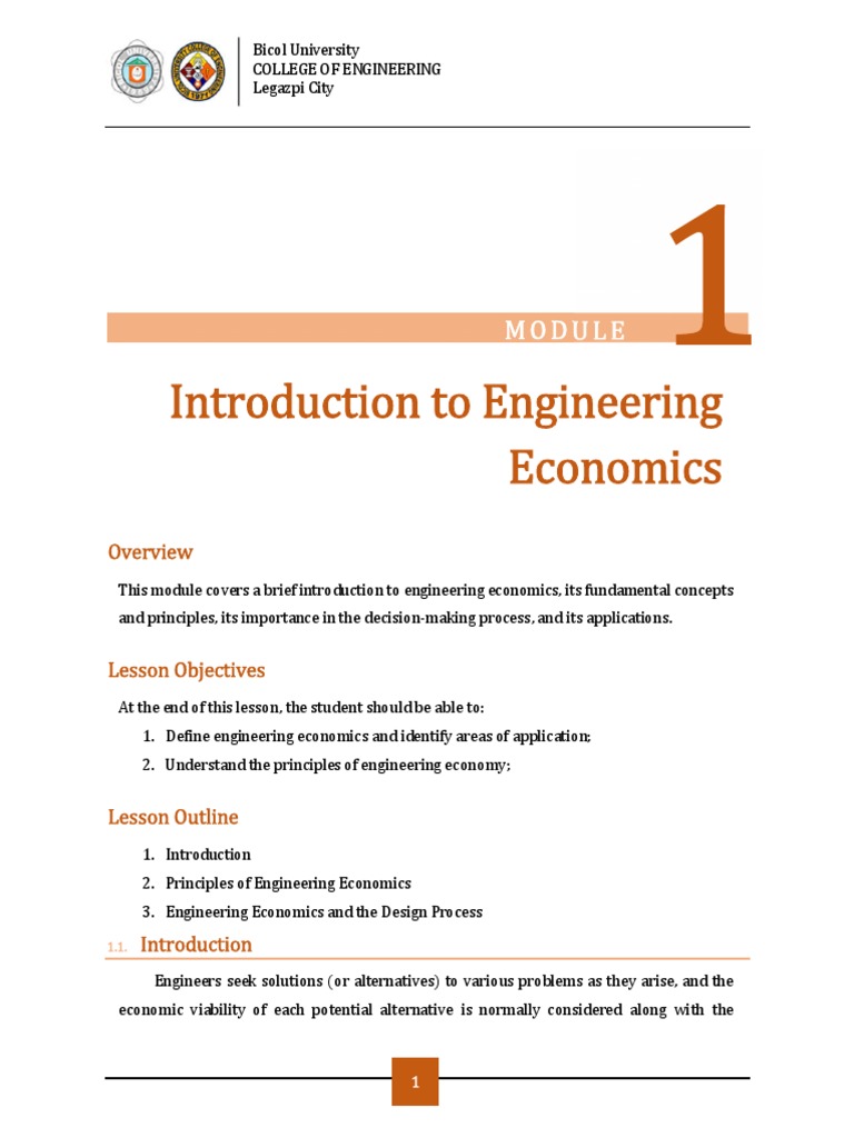 Introduction To Engineering Economics Pdf Economics Engineering