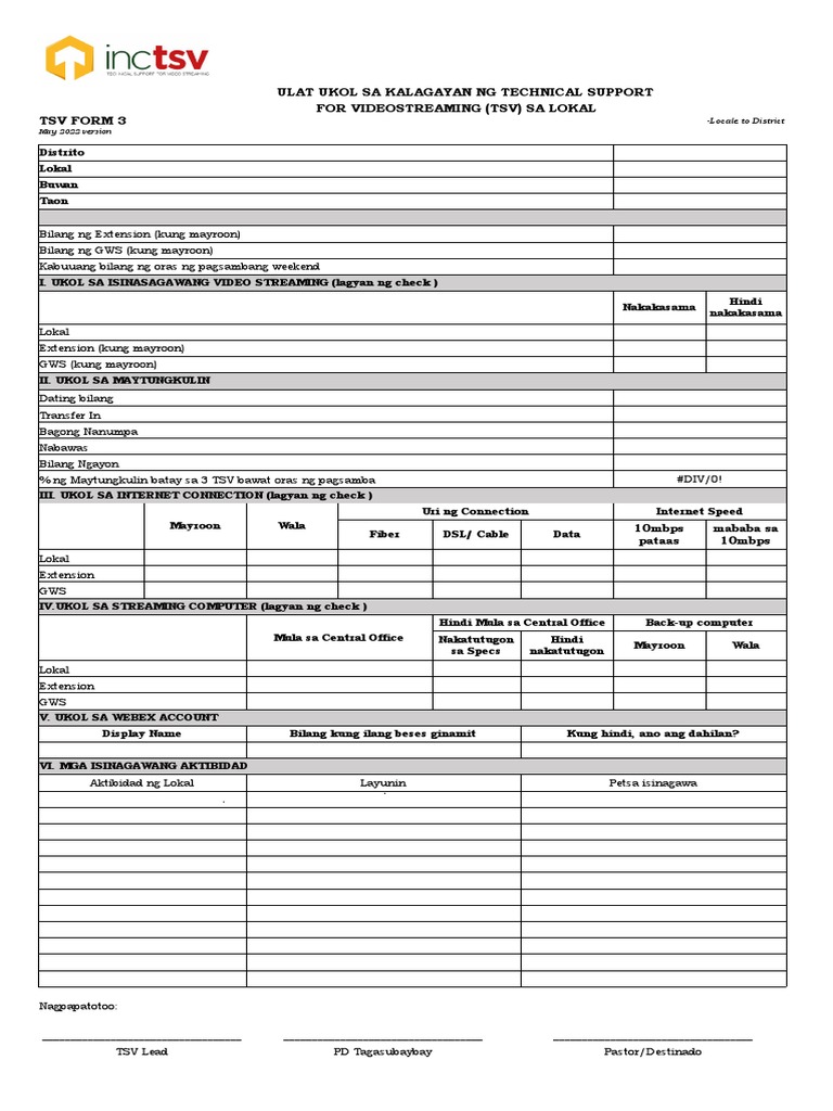 TSV Form 3 | PDF