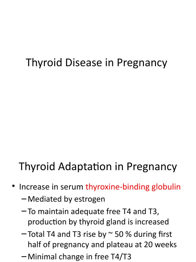 Thyroid Disorders In Pregnancy Overview Pdf Hypothyroidism