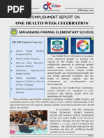 M.Parang ES - Accomplishment Report On One Health Week 2022-2023 - Magazine Type