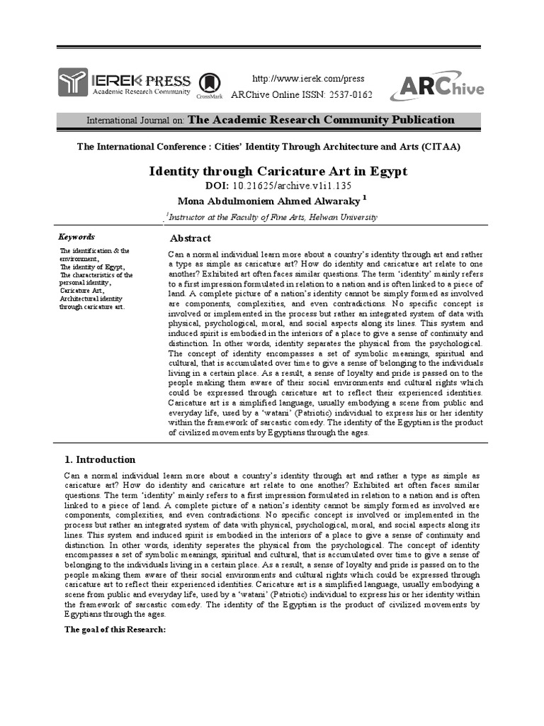 Caricature Art and Egyptian Identity | PDF | Identity (Social Science ...