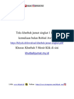 Khutbah Jumat Satu Lembar Mengikuti Teladan Nabi Muhammad SAW