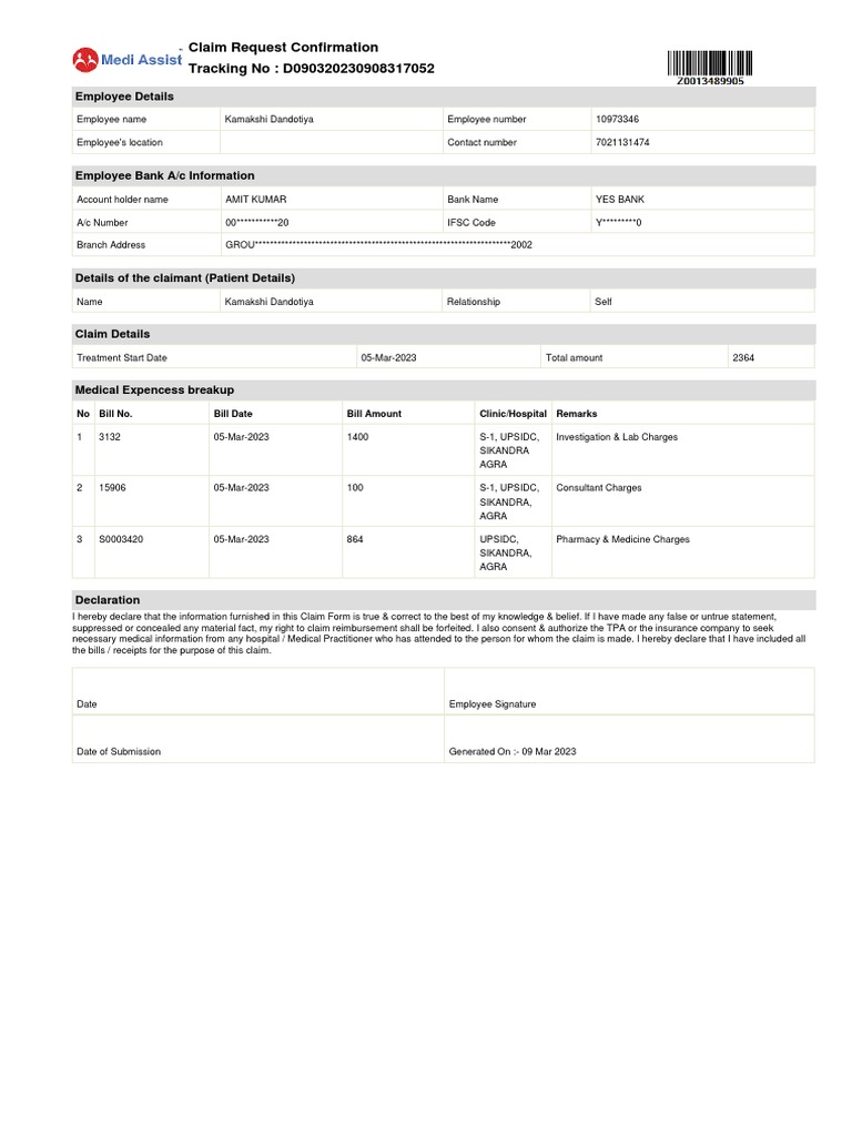 Medi Assist - ClaimForm | PDF | Public Services | Social Programs