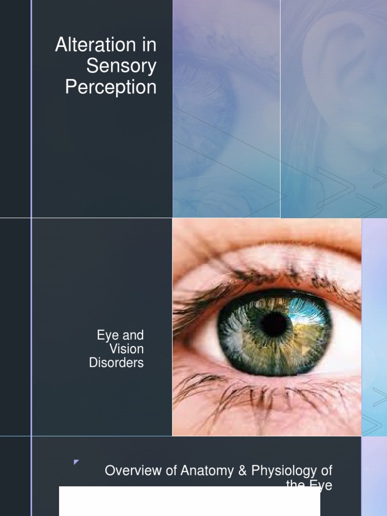 Alteration in Sensory Perception Handout For Students PDF Ménière's Disease