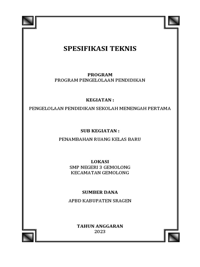 Spektek Konstruksi | PDF