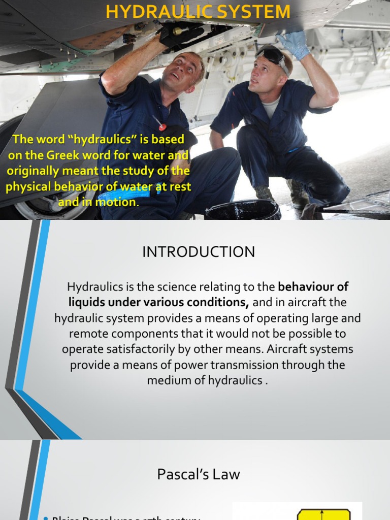 Hydraulic System PDF Liquids Hydraulics