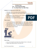 Too Much Water Too Little Water Class 4 Notes CBSE EVS Chapter 18 (PDF)