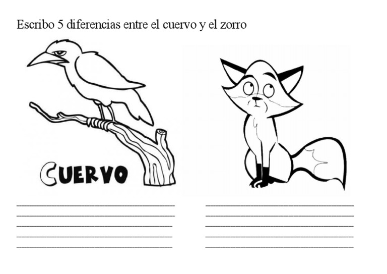 Escribo 5 Diferencias Entre El Cuervo y El Zorro PDF