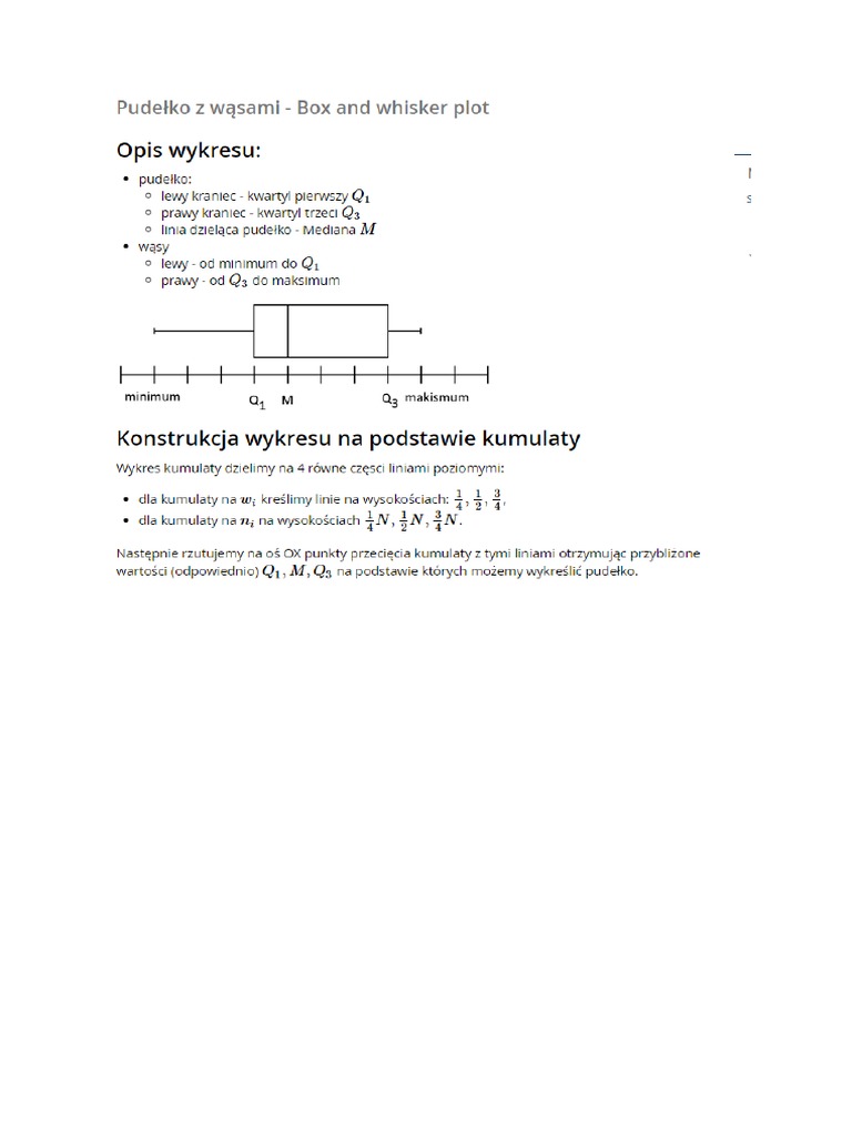 Box and Whisker Plot | PDF