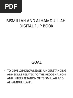 BISMILAH AND ALHAMDULILAH FLIP BOOK