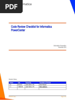 Code Review Checklist For Informatica PowerCenter