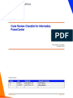Code Review Checklist For Informatica PowerCenter