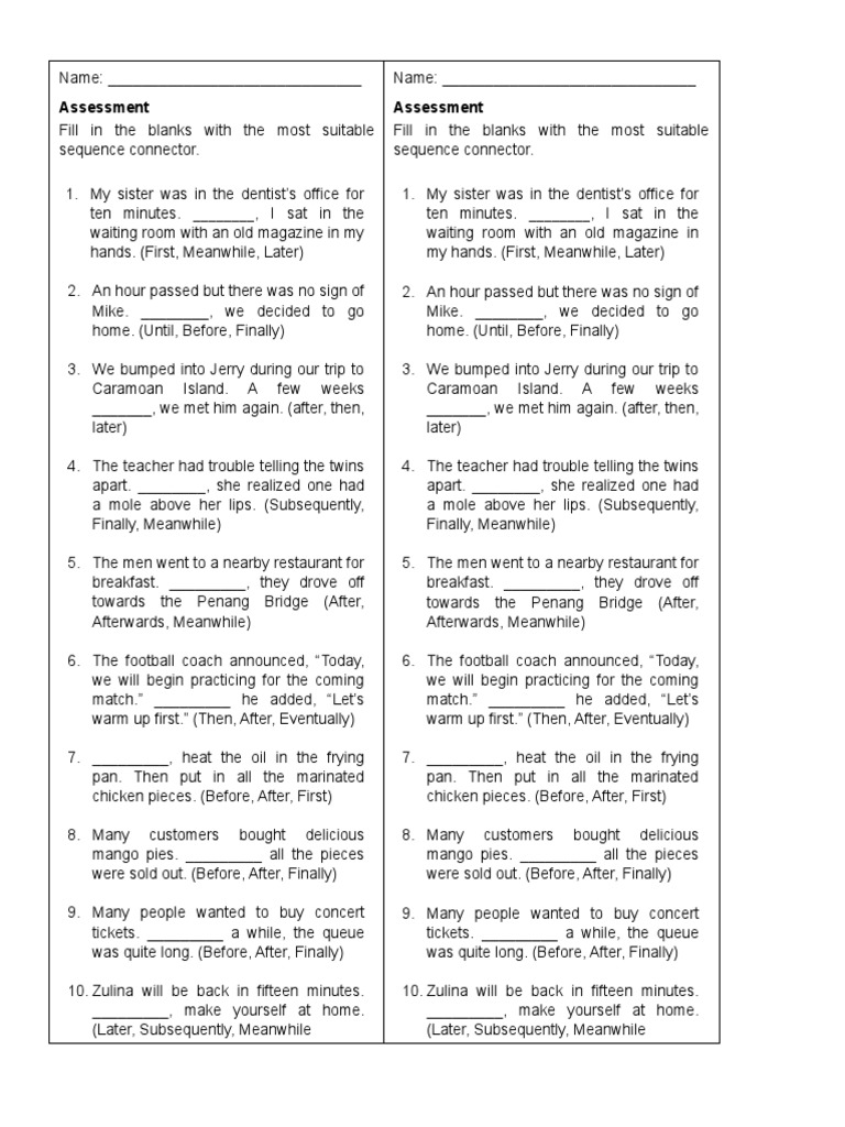 EVALUATION LogicalConnectors PDF