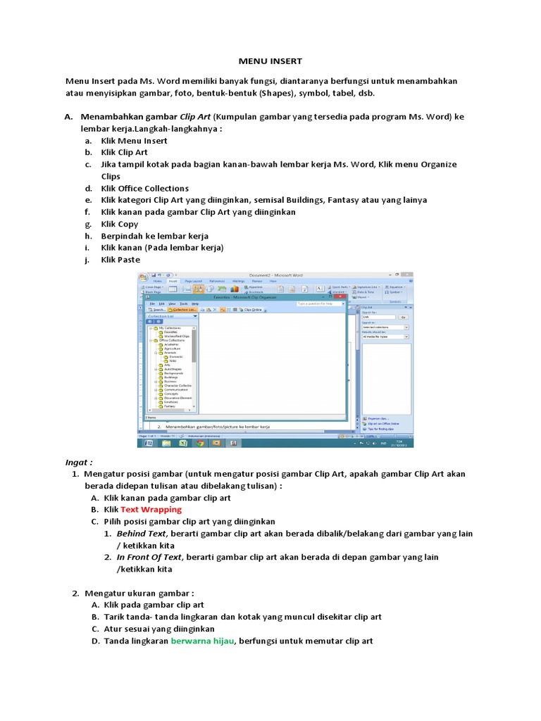 Fungsi Menu Insert di Microsoft Word | PDF | Seni