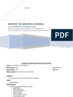 RAPPORT MISSION DE Maseka Du 15 Au 17.01.23