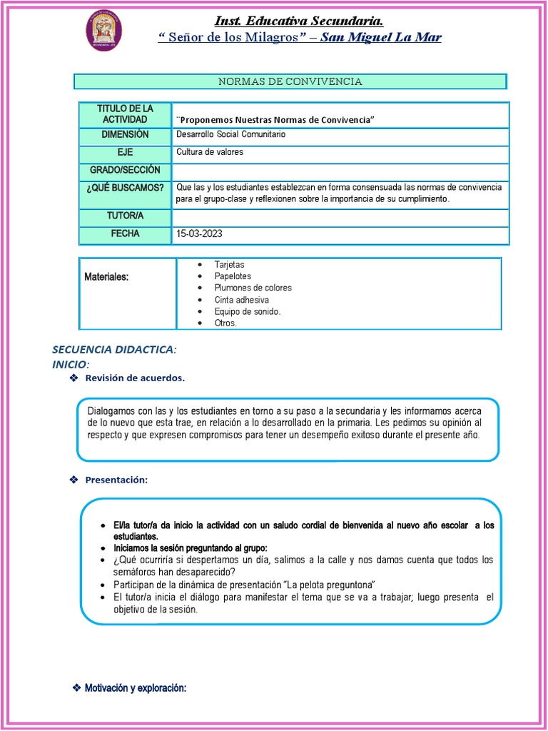 Normas de Convivencia en el Aula | PDF | Semáforo | Comportamiento