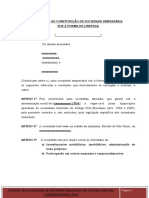 Contrato Social Constituição de Ltda PDF