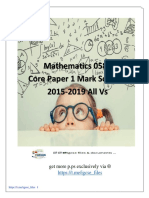 Math 0580 CORE P1 MS 2015-2019 ALL Vs PDF