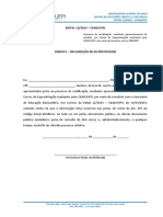 Modelo Declaração Autenticidade Edital 12-2023