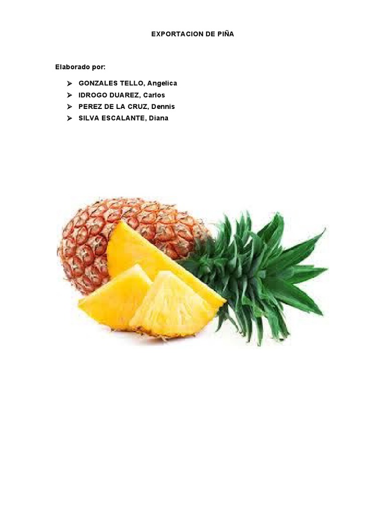 EXPORTACION PIÑA Casi Terminado | PDF | Dólar de los Estados Unidos ...