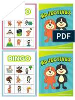 Adjectives Bingo Cards PDF