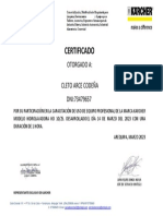 Certificado de Capacitacion Cleto Arce Codeño