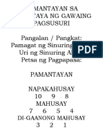 Pamantayan Sa Pagtataya NG Gawaing Pagsusuri