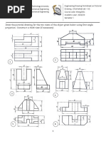 Engineering Multiview Drawing Worksheet | PDF