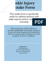 Intake Form Ankle Sprain