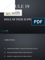 Module 19 Role of Peer Support