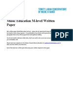 Music Education M-Level WrittenPaper