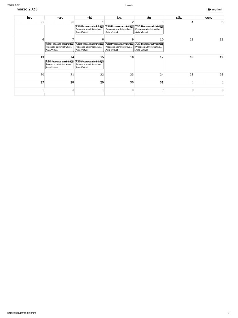 Horario PDF