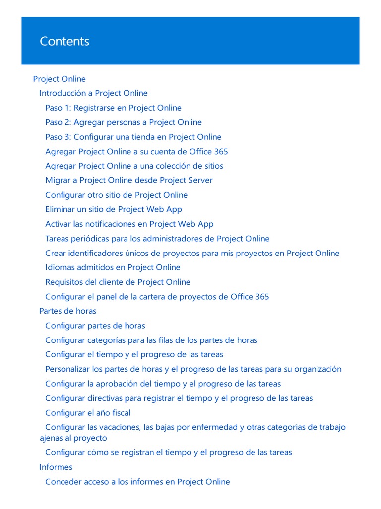 Guía de Implementación de Project Online | PDF | Microsoft Office | Red ...