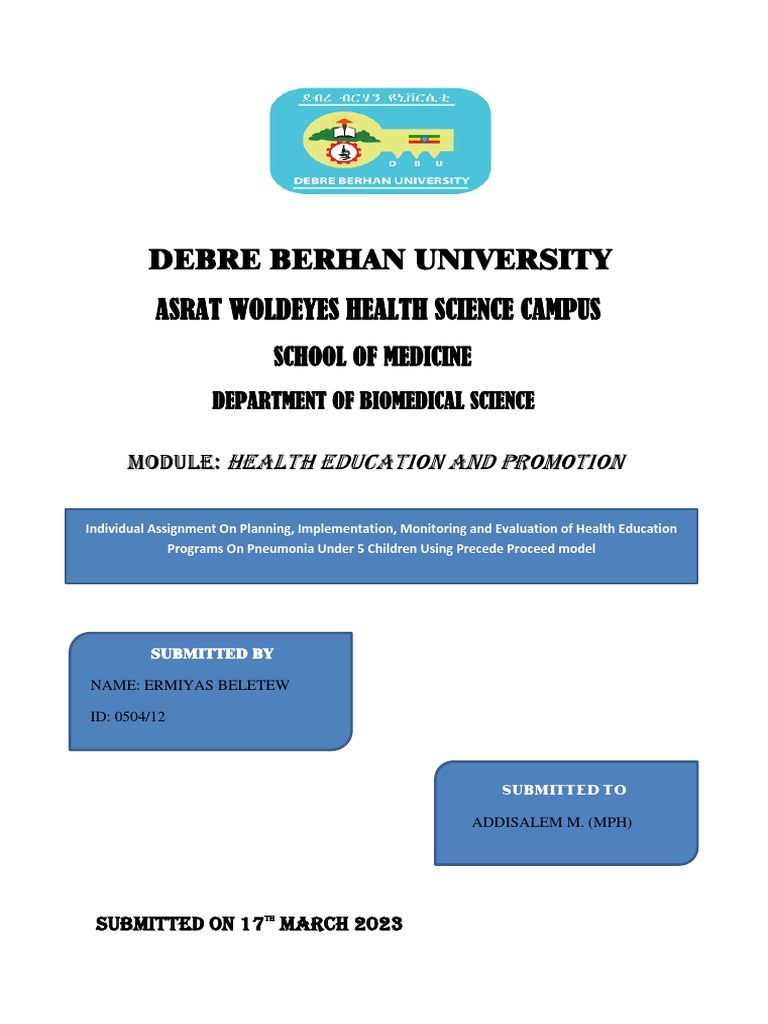 Example Of Health Education Program