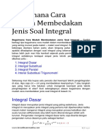 Cara Mudah Membedakan Jenis Soal Integral - Matematika SMA