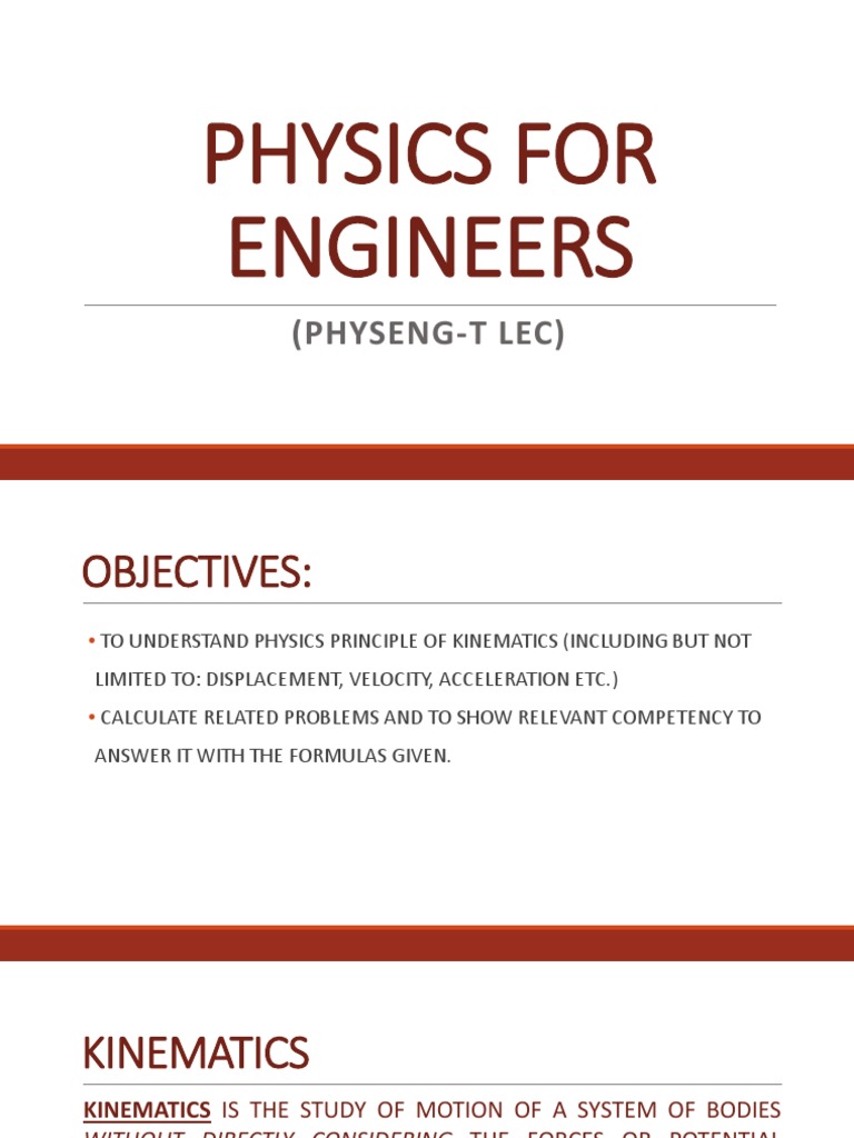 Kinematics Principles for Engineers | PDF