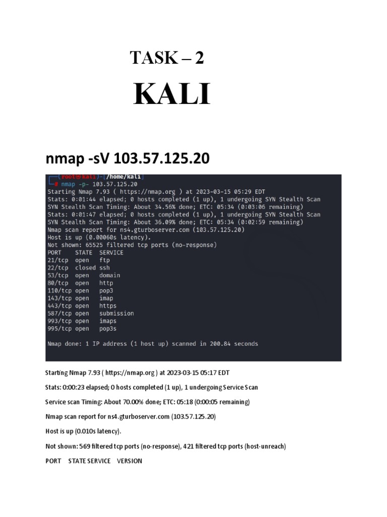 Kali PDF Transmission Control Protocol Network Protocols