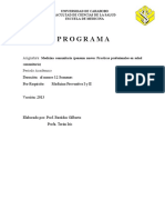 Programa Analítico Pasantías Del Ejercicio Profesional en Salud Publica