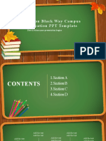 Cartoon Black Way Campus Education PPT Template: Here Is Where Your Presentation Begins