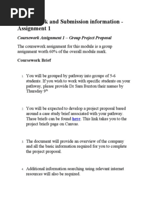 Business Project Assignment