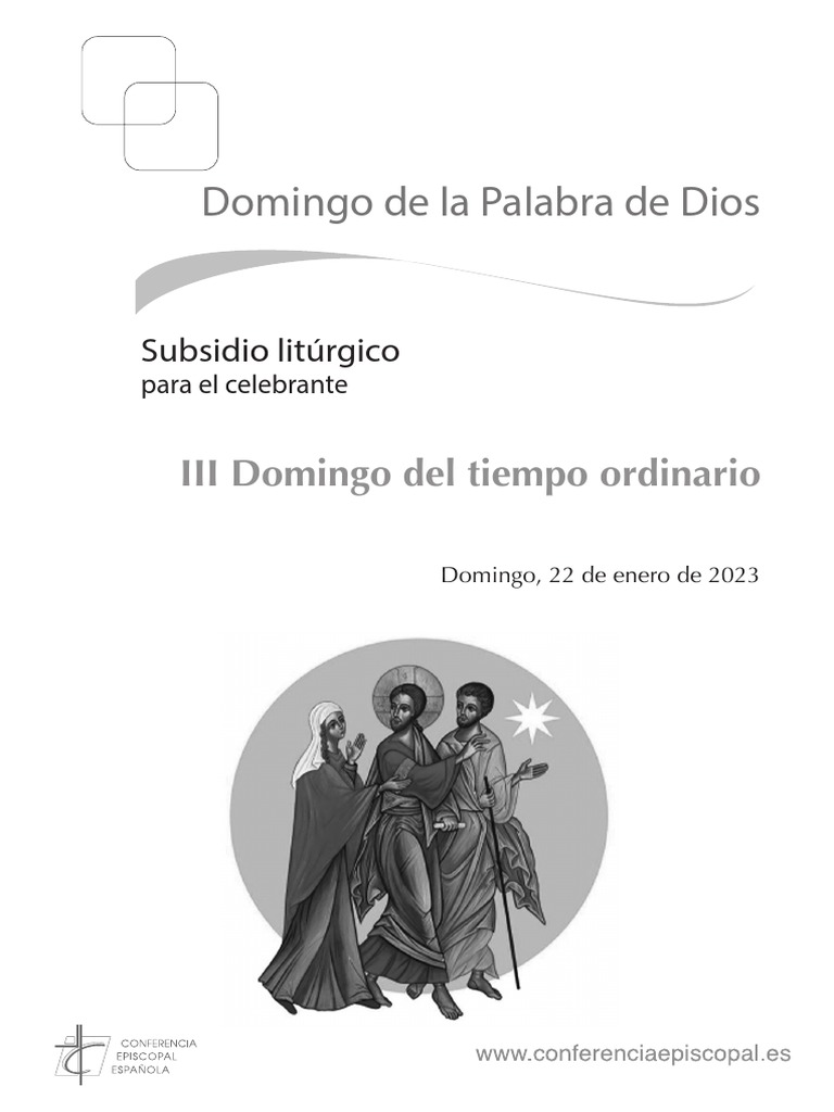 III Domingo de La Palabra de Dios Subsidio Litúrgico para El Celebrante