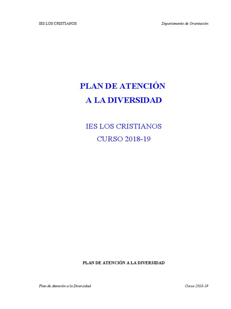 Pad - Plan de Atención Ala Diversidad (2023 - 02 - 20 17 - 10 - 28 Utc ...