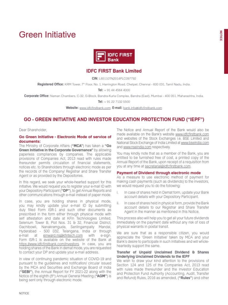 Go Green Initiative | PDF | Stock Market | Business