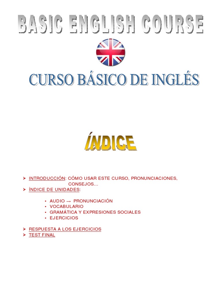 Curso Básico de Inglés | PDF | Idioma en Inglés | Idiomas