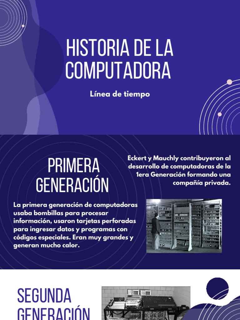 Historia de La Computadora - Línea de Tiempo | PDF