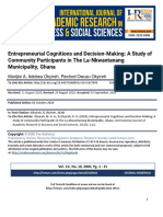 Entrepreneurial Cognitions and Decision Making A Study of Community Participants in The La Nkwantang Muncipality Ghana 3 PDF